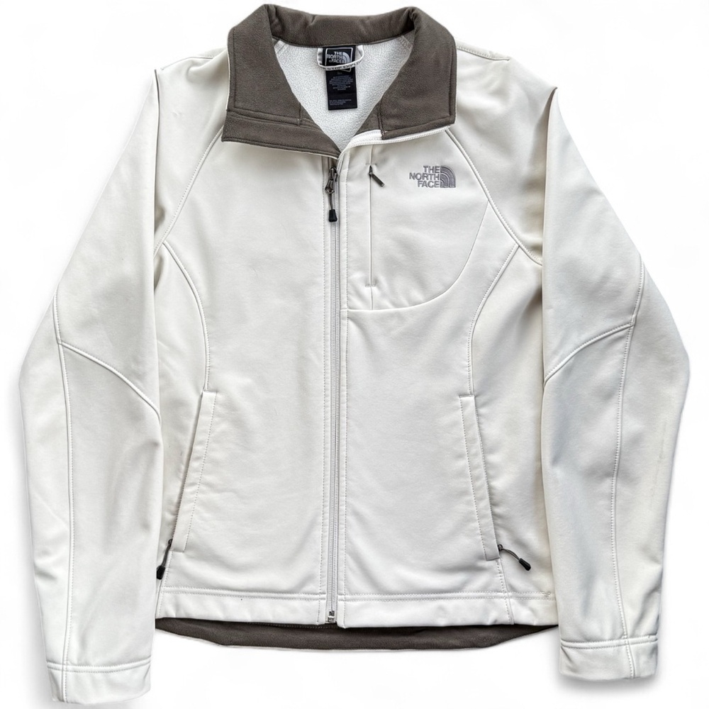 The North Face Women's White and Brown Ski Fleece Jacket